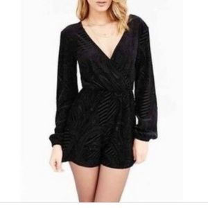 Black Velvet Romper